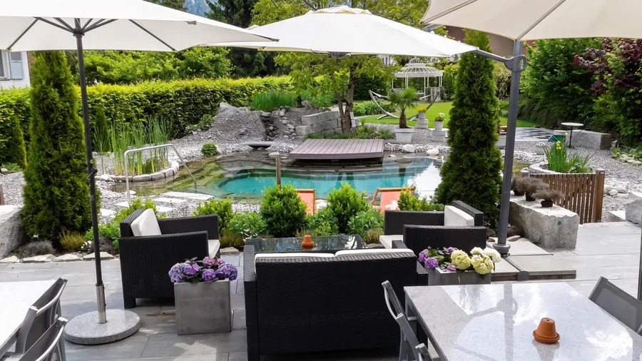 Seating in the hotel garden