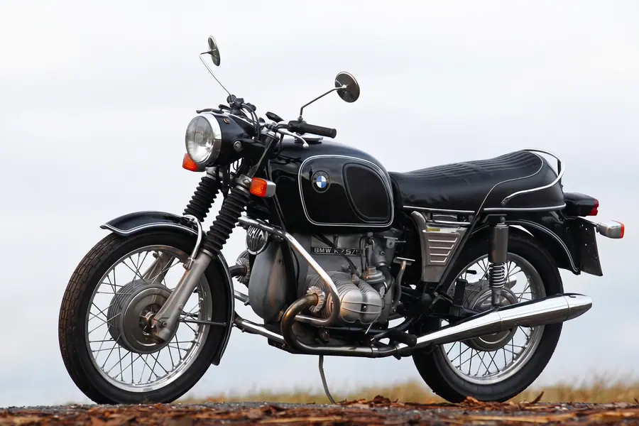 Black BMW motorcycle