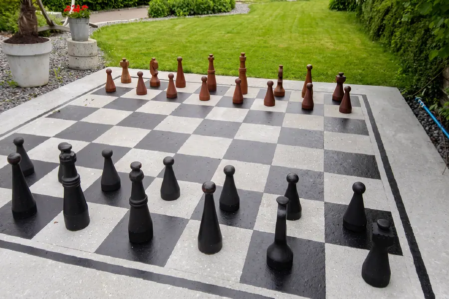 Gartenschach im Hotelpark