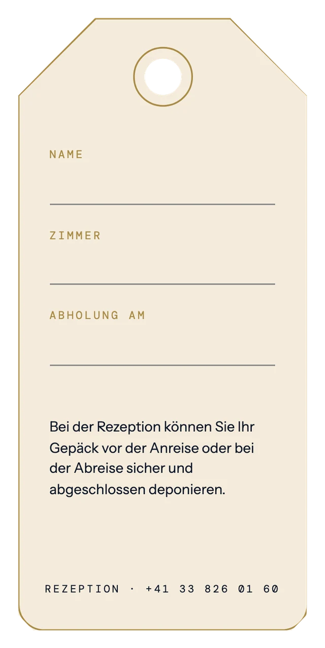 Gepäckanhänger · Rückseite