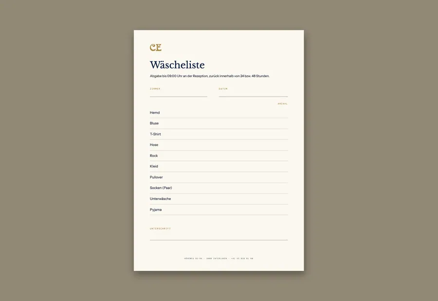 Wäscheliste