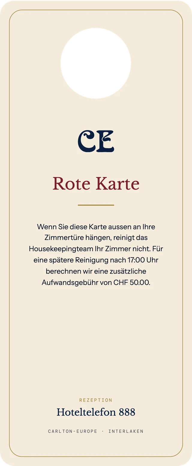 Türkarten · Rückseite Rot