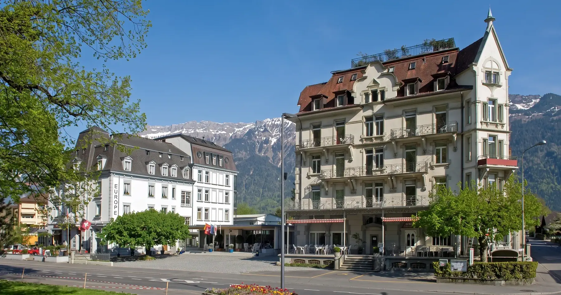 Das Carlton und das Europe am Höheweg in Interlaken
