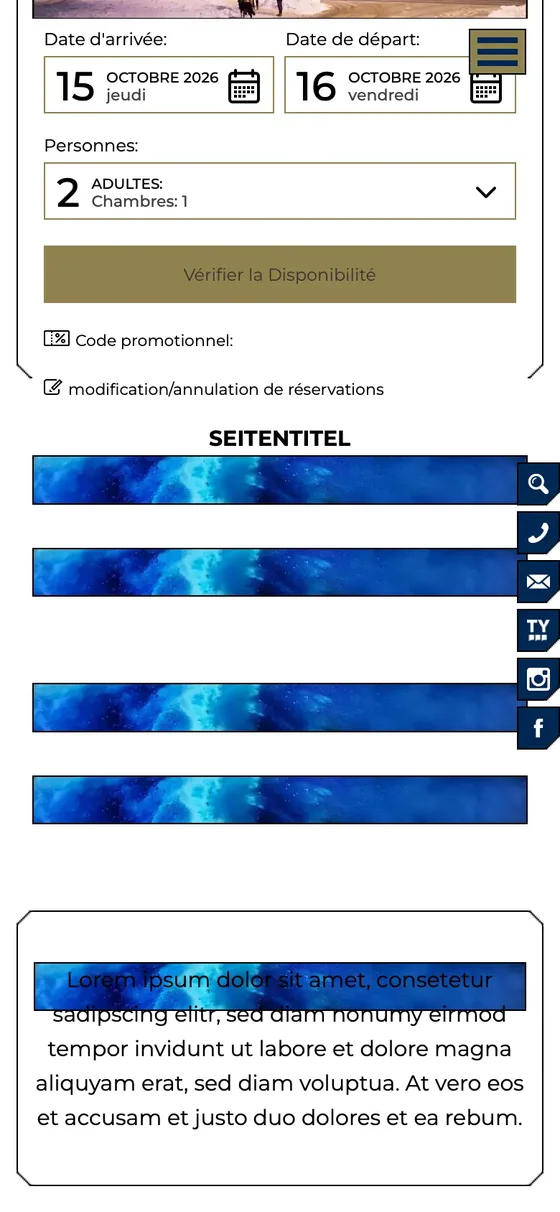Testseite 1: «Seitentitel», dann Blindtext.