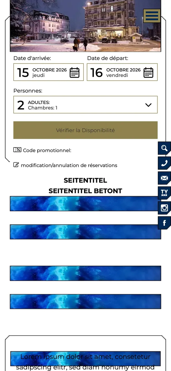 Testseite 2: «Seitentitel Betont», wieder Blindtext.