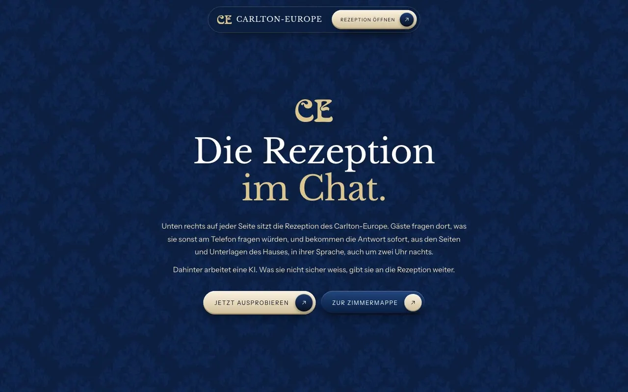Die Seite «Rezeption im Chat»