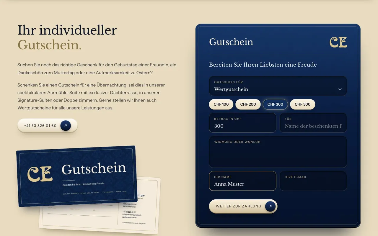 Gutschein online