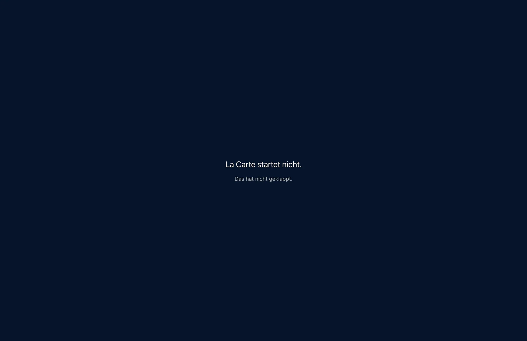 La Carte: Einfach