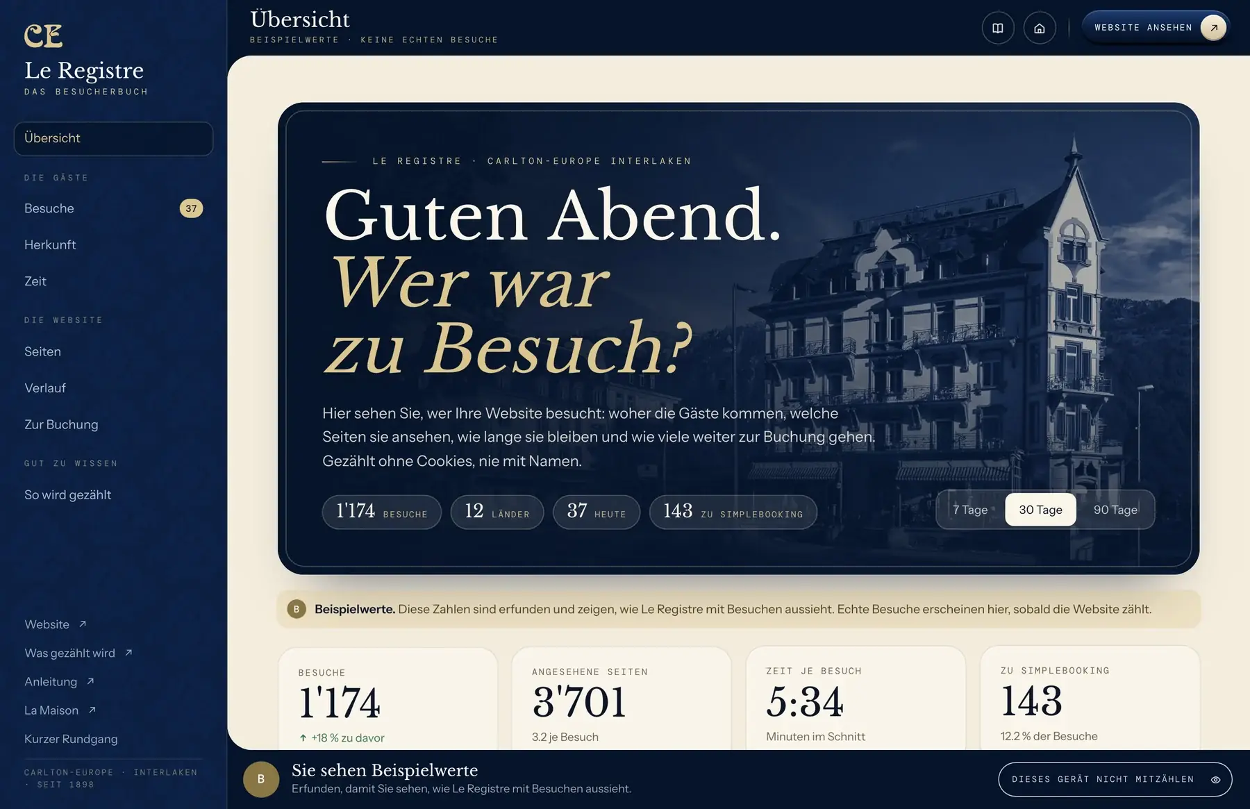 Le Registre: Übersicht