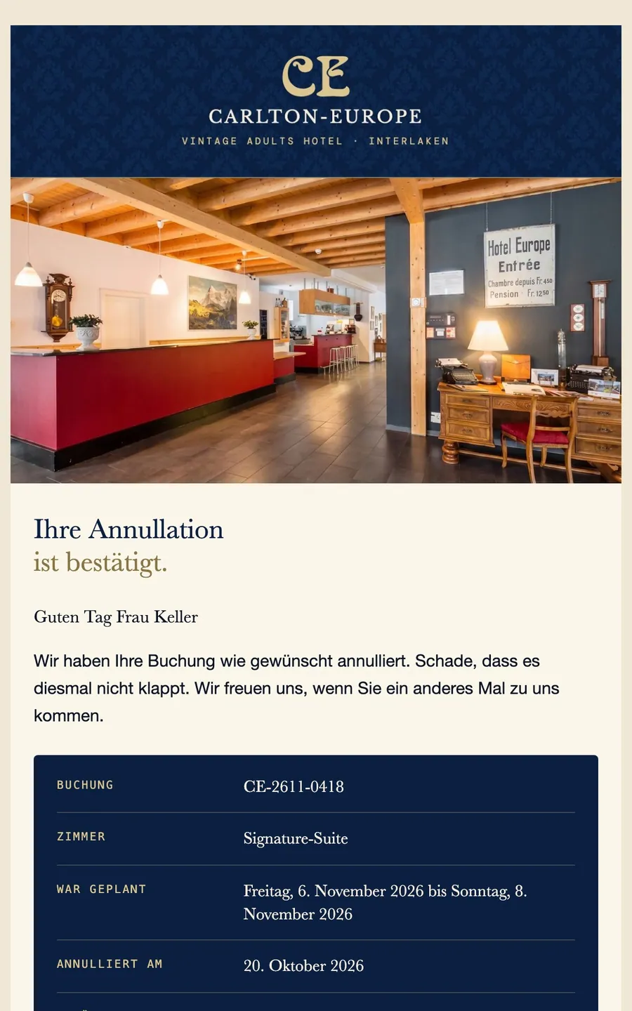 Mail: Annullation