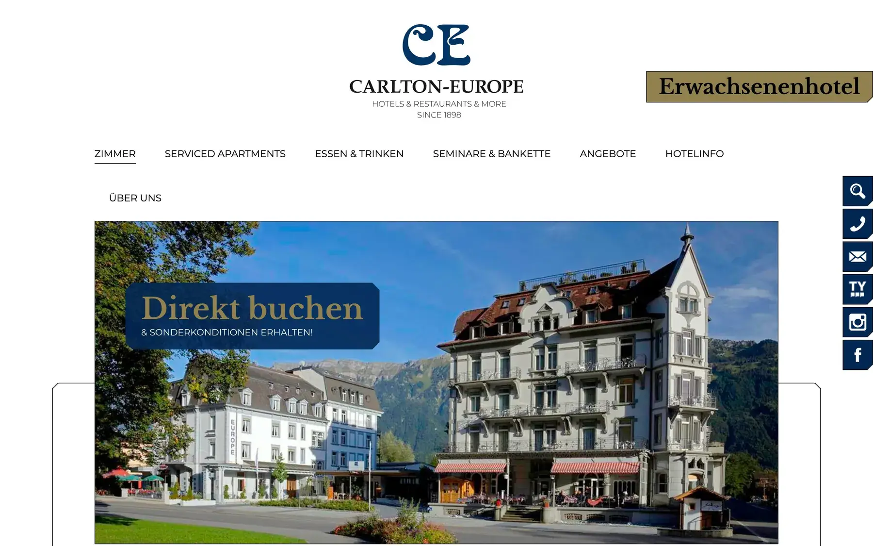 Heute: Zimmer & Suiten auf carltoneurope.ch