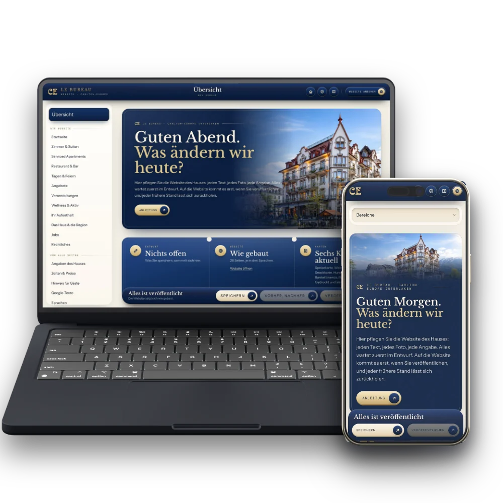 Le Bureau: Website pflegen